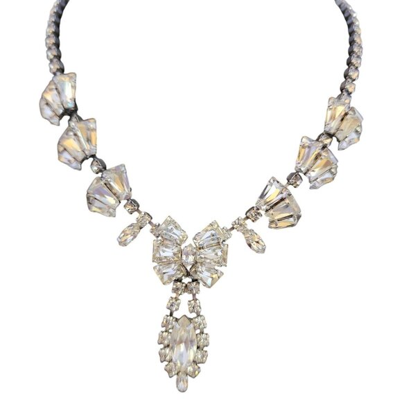 Stunning Unsigned Rhinestone Sparkly Necklace (A5574) - Picture 3 of 6